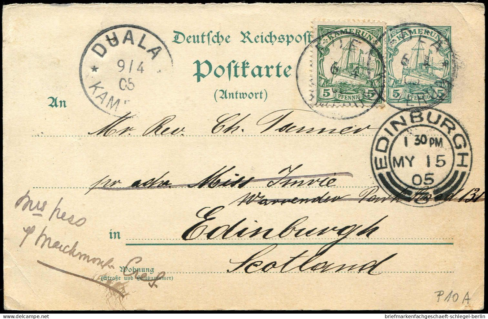 Deutsche Kolonien Kamerun, 1905, Brief - Kamerun