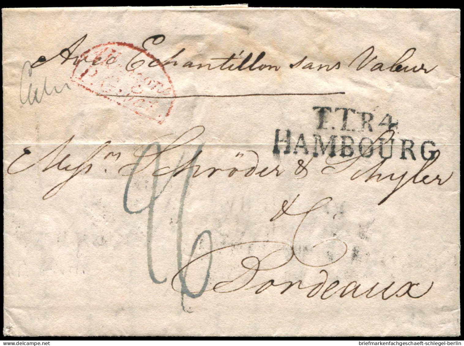 Altdeutschland Hamburg, 1830, Brief - Hambourg