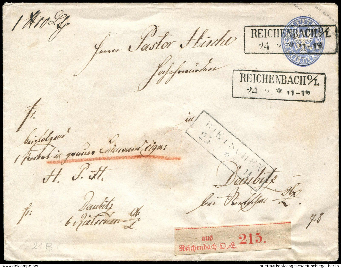 Altdeutschland Preussen, 1861, U 21 A B, 22-23 B, Brief - Other & Unclassified