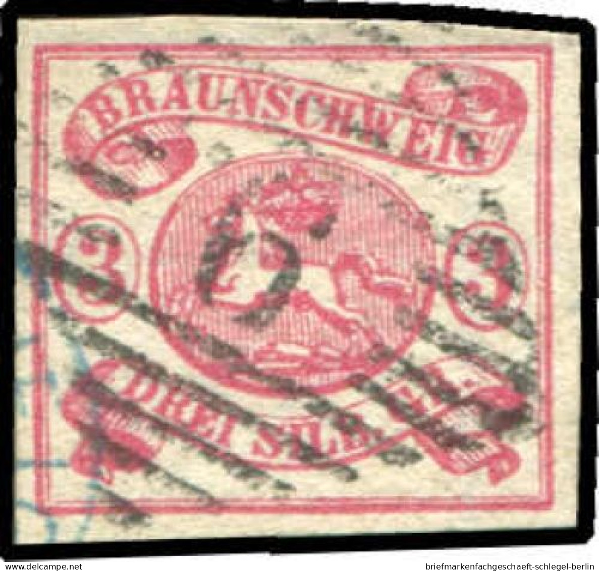 Altdeutschland Braunschweig, 1853, 8 A, 12 Aa, Gestempelt - Braunschweig