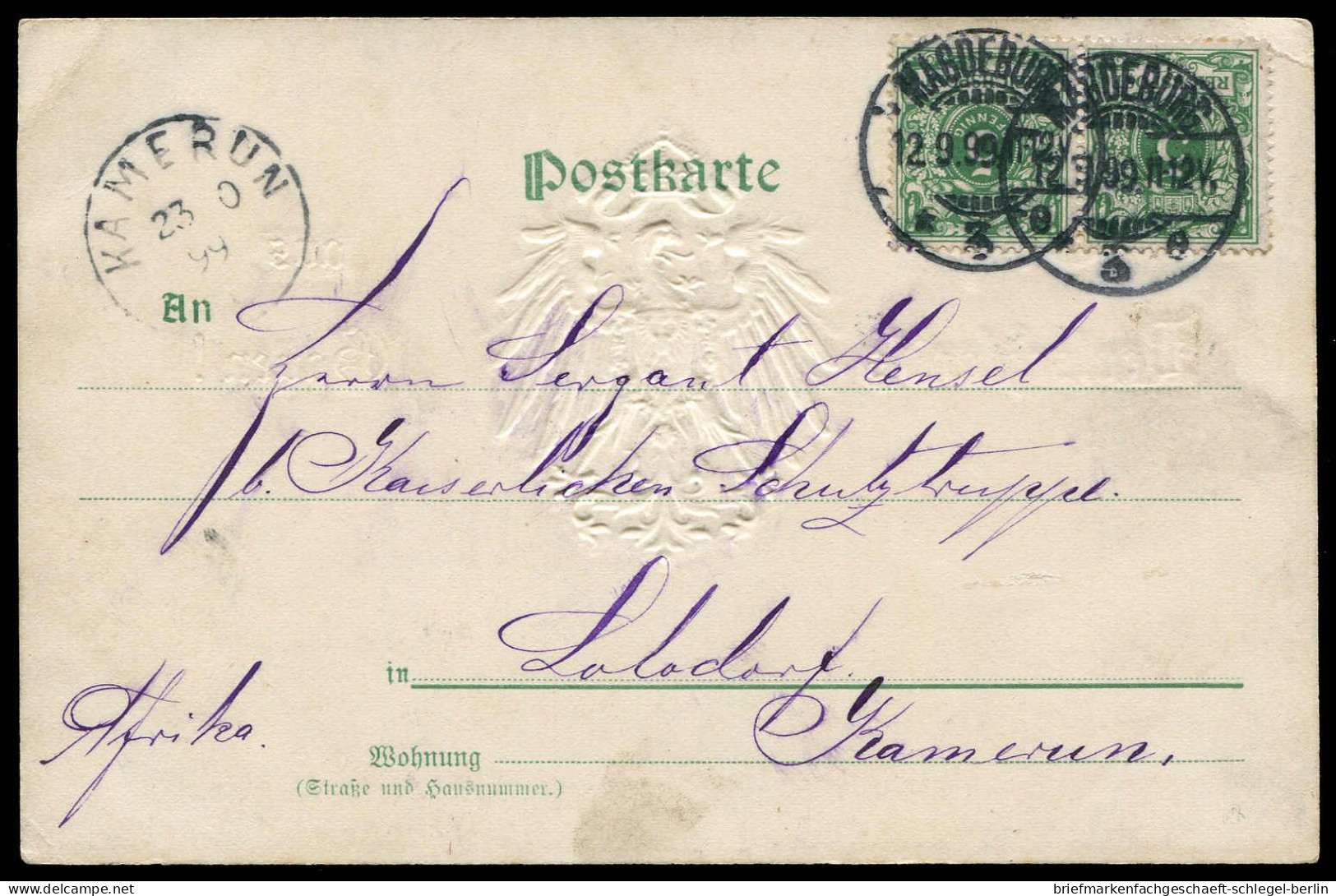 Deutsche Kolonien Kamerun, 1899, Brief - Camerún