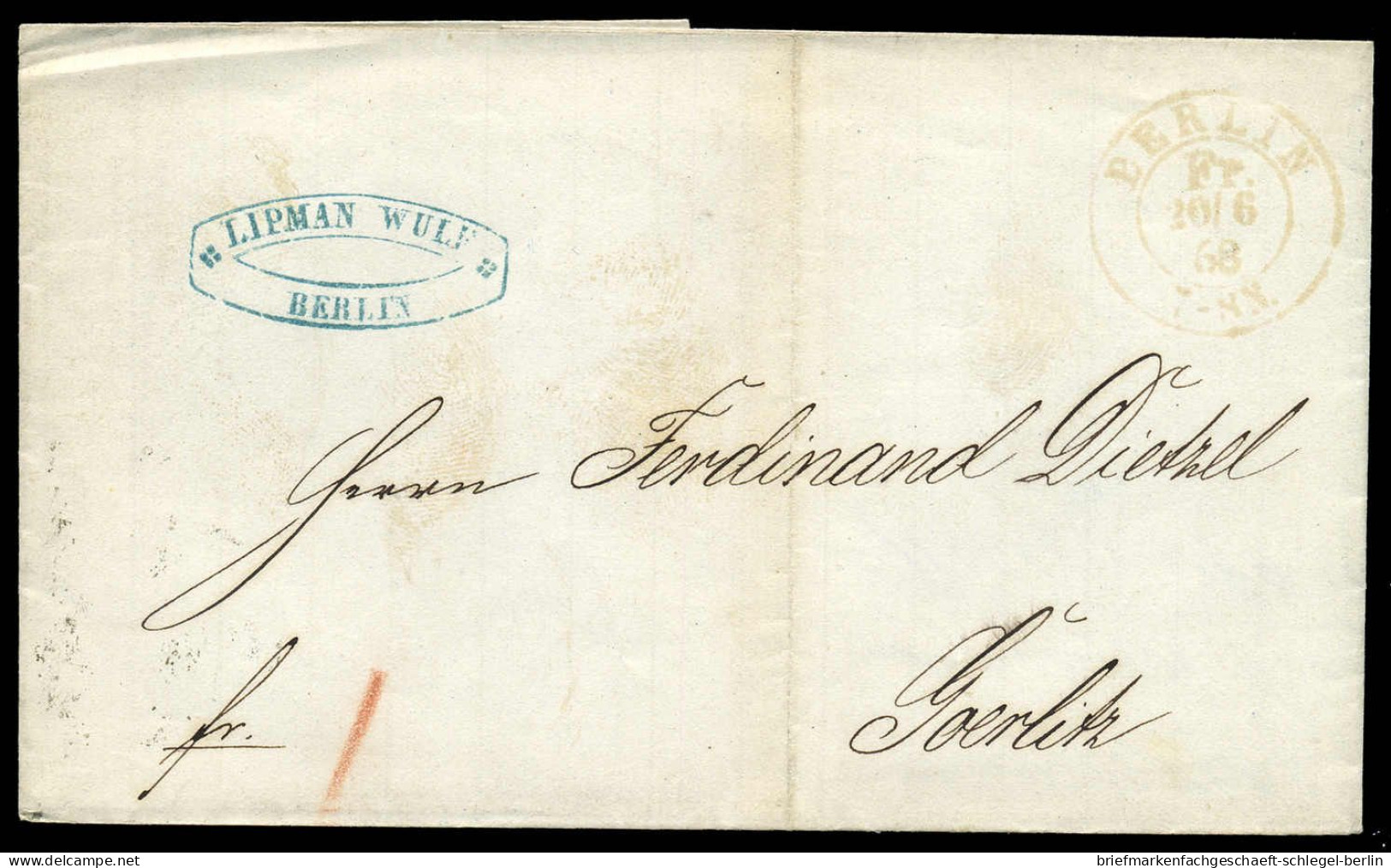 Berliner Postgeschichte, 1864, Brief - Other & Unclassified