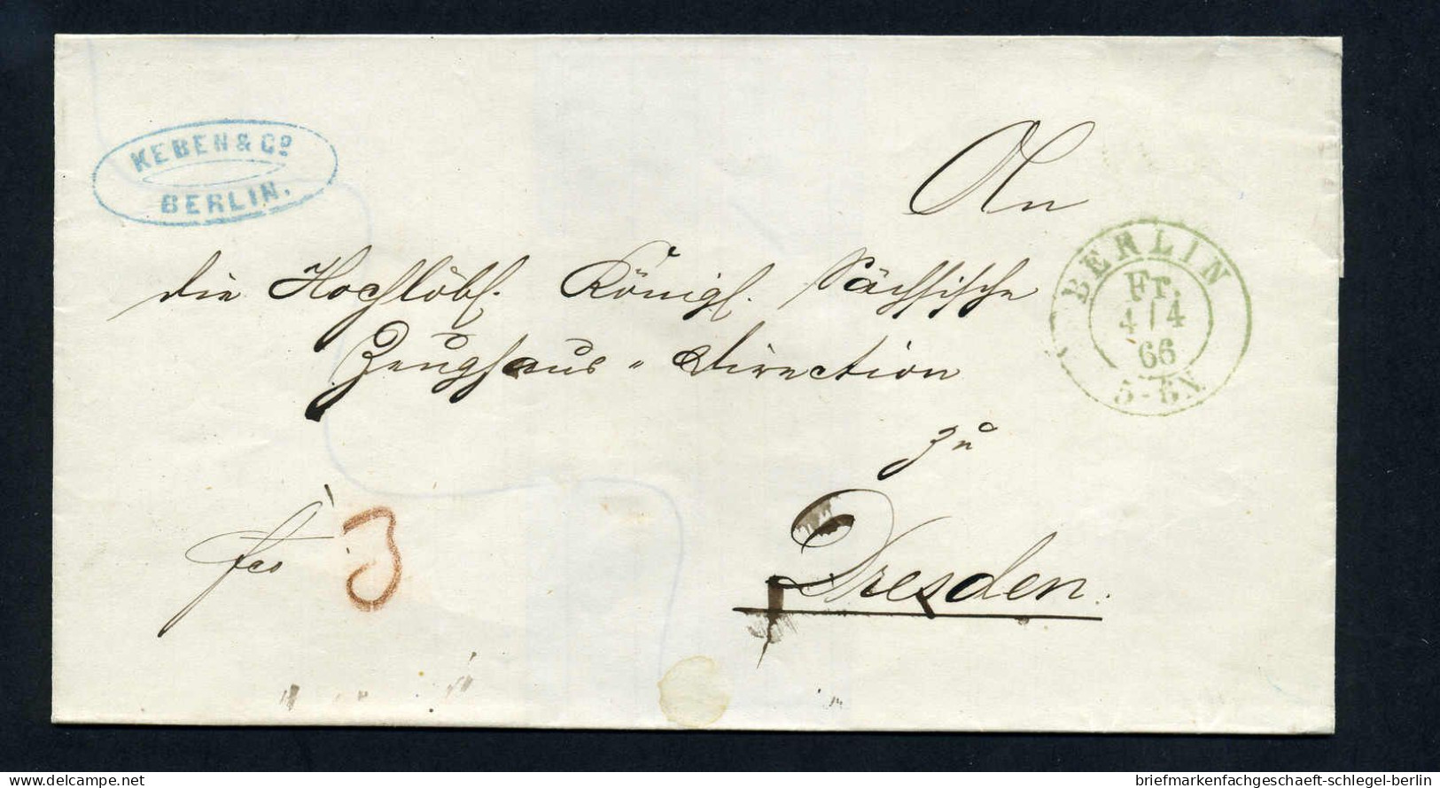 Berliner Postgeschichte, 1864, Brief