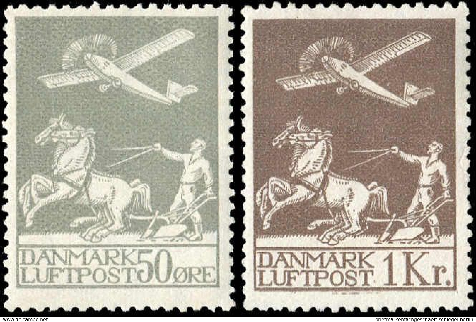 Dänemark, 1925, 143/45, 180/81, Ungebraucht - Sonstige & Ohne Zuordnung