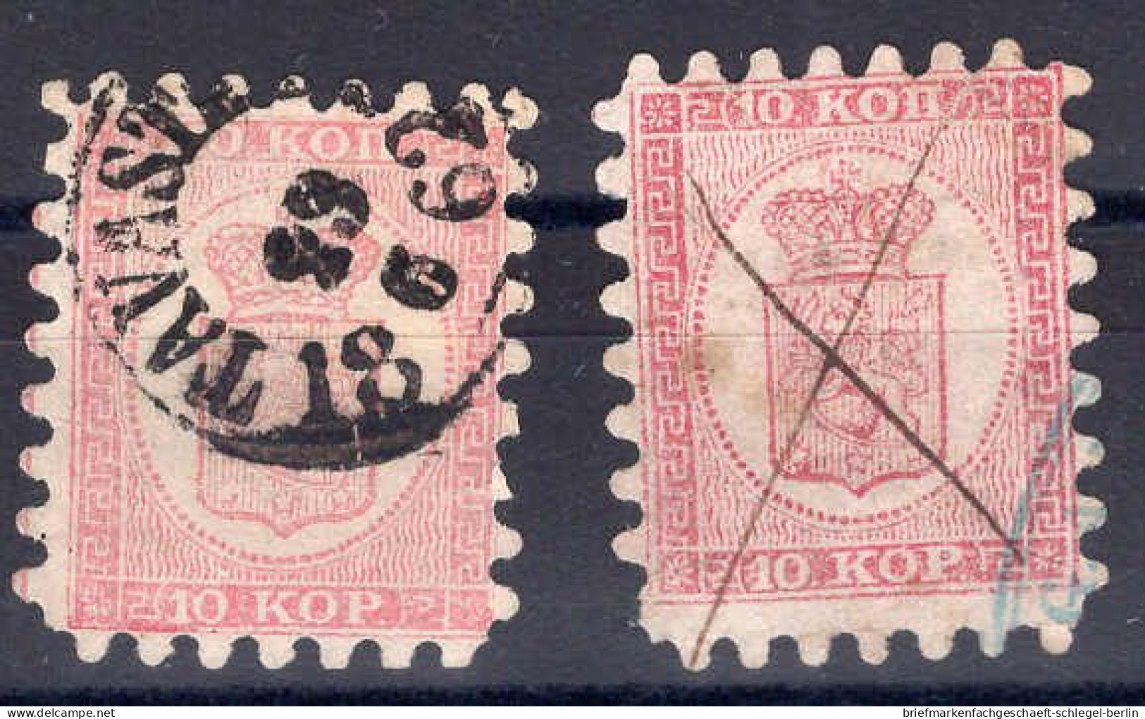 Finnland, 1860, 4 A (2), Gestempelt - Altri & Non Classificati