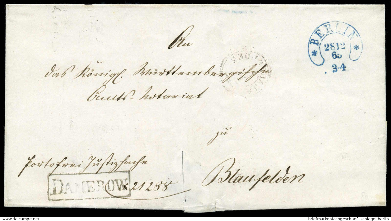 Berliner Postgeschichte, 1865, Brief - Other & Unclassified