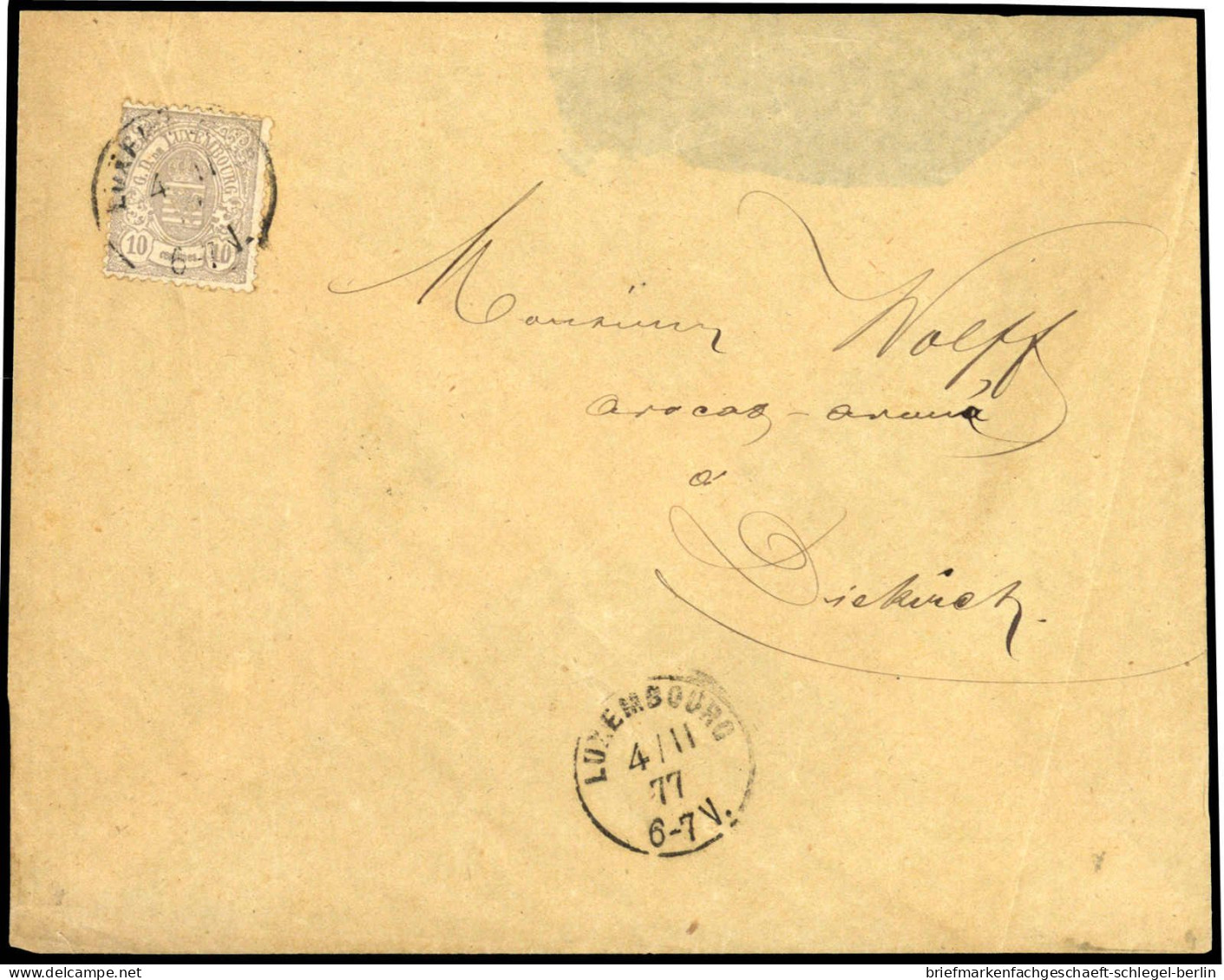 Luxemburg, 1876, 31 A (4), Brief - Other & Unclassified