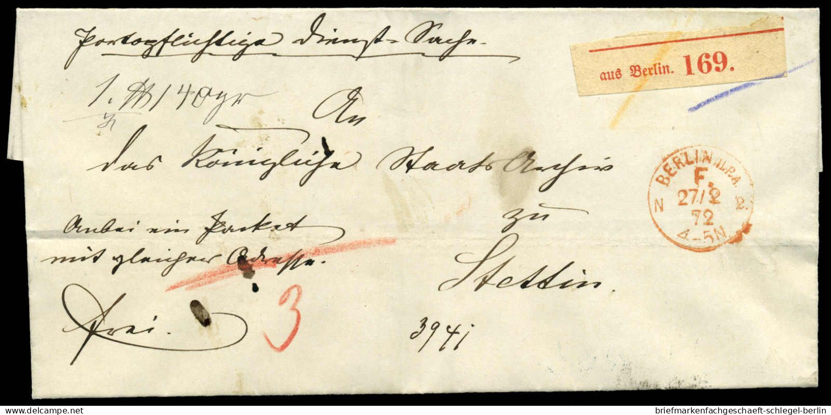 Berliner Postgeschichte, 1871, Brief - Other & Unclassified