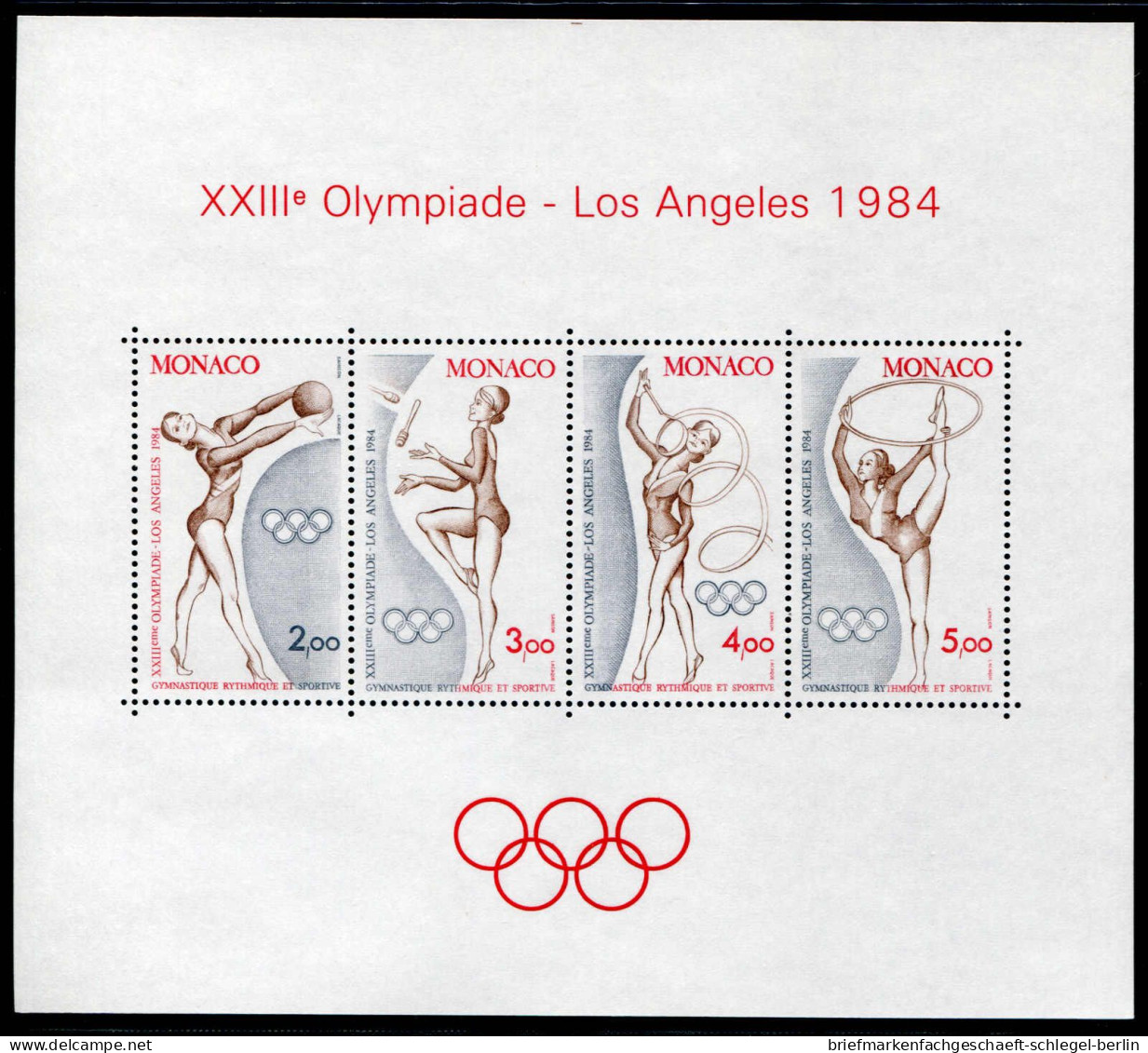 Monaco, 1984, Bl. 25 (2), Postfrisch - Otros & Sin Clasificación