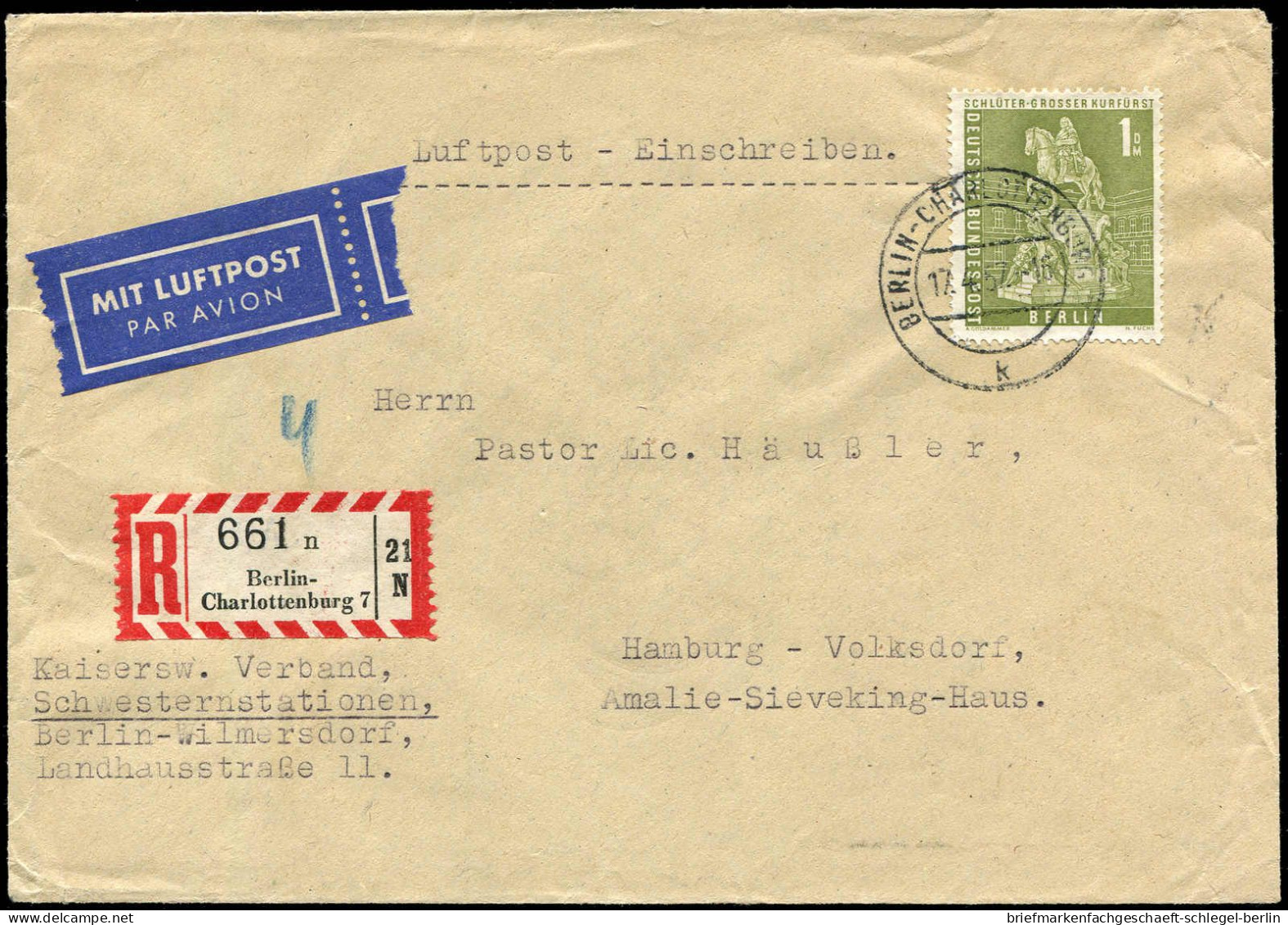 Berlin, 1957, 153, Brief - Sonstige & Ohne Zuordnung