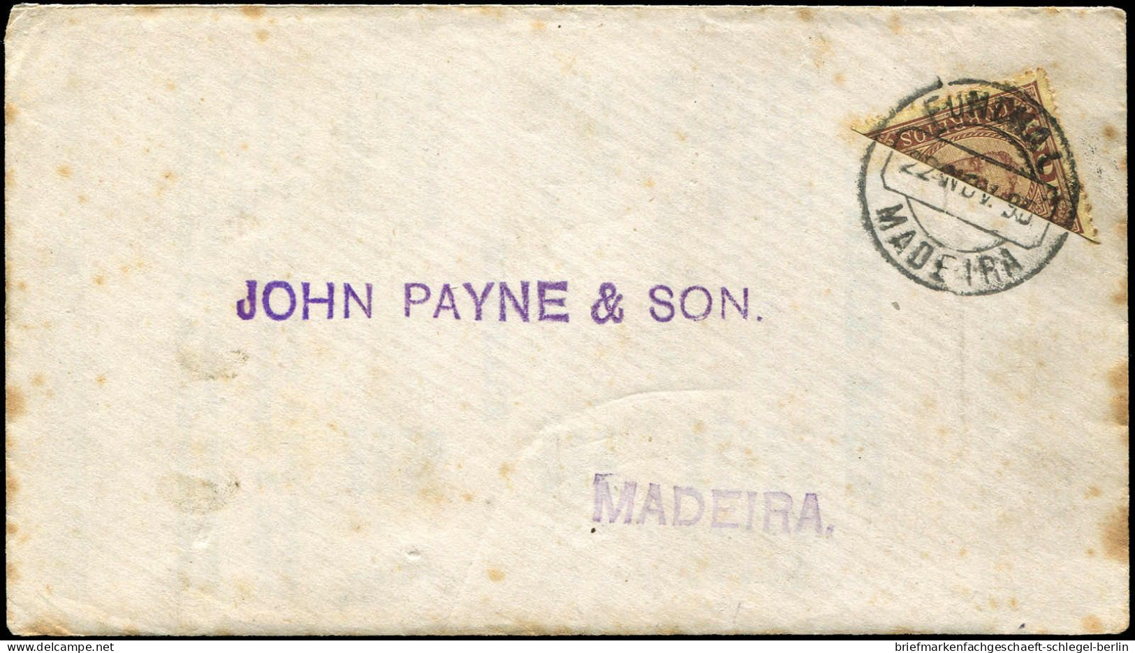 Madeira, 1895, Portugal 74 H, Brief - Europe (Other)