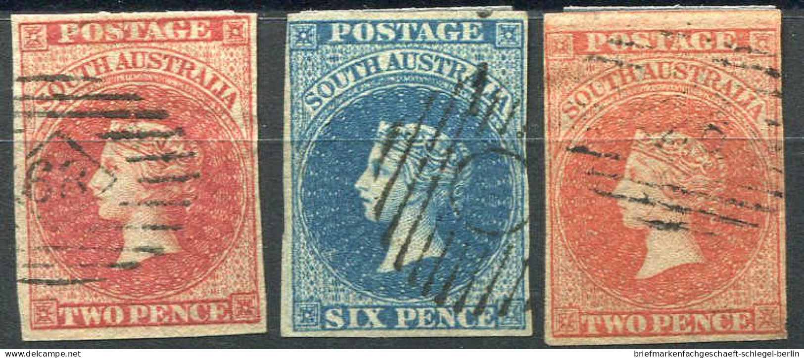 Südaustralien, 1855, 2,3,5 B, Gestempelt - Autres & Non Classés