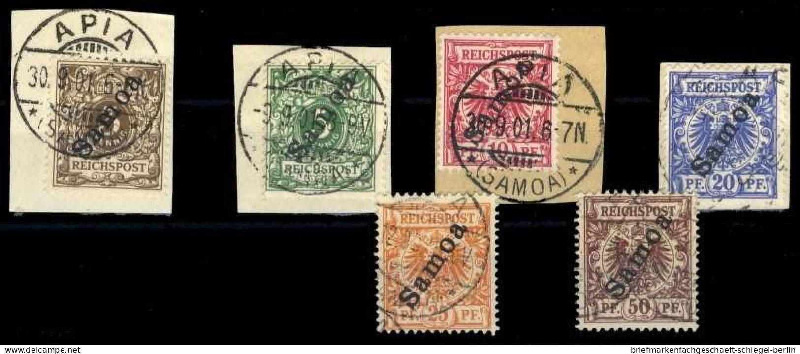 Deutsche Kolonien Samoa, 1900, 1-6, Briefstück - Samoa