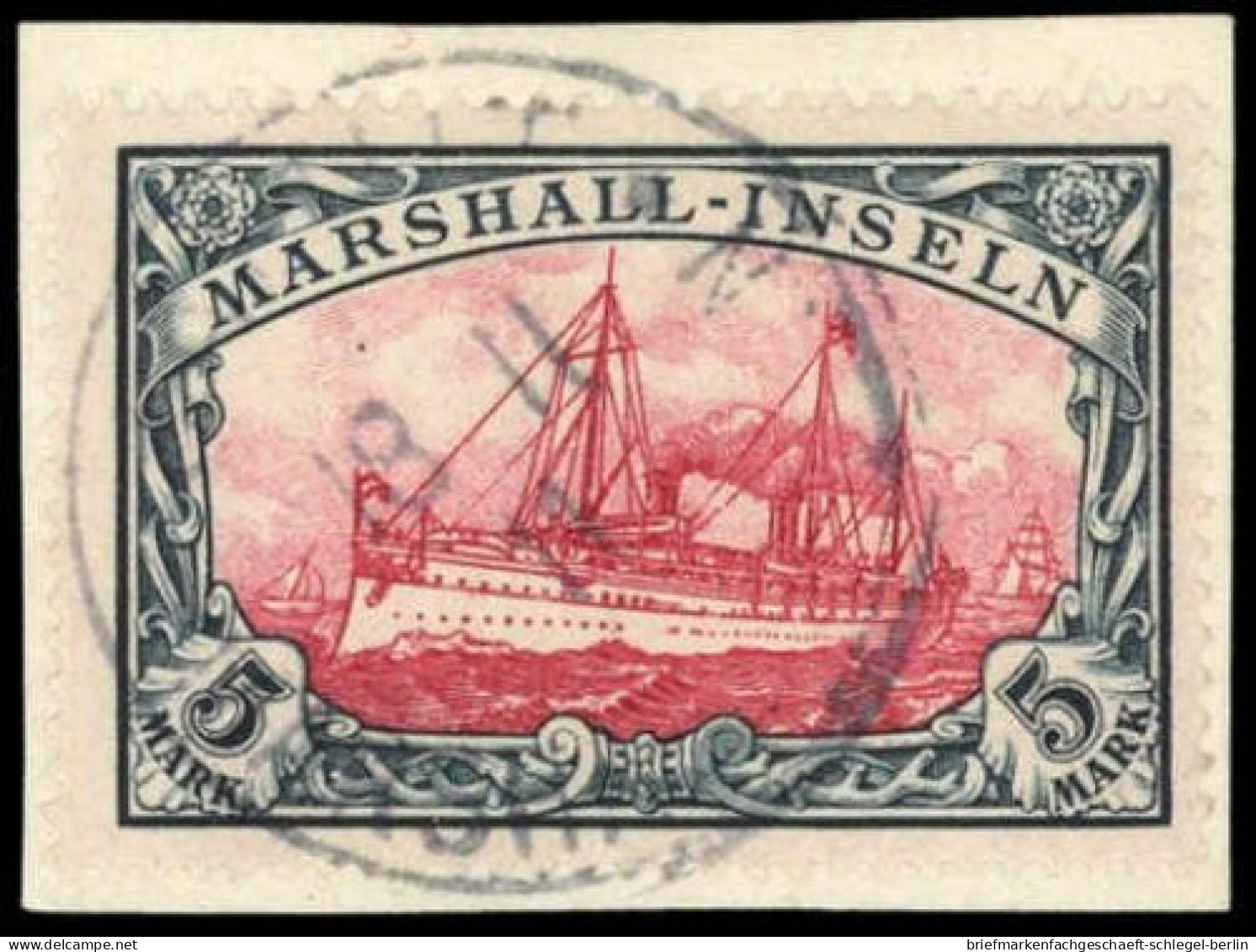 Deutsche Kolonien Marshall-Inseln, 1901, 25, Briefstück - Isole Marshall