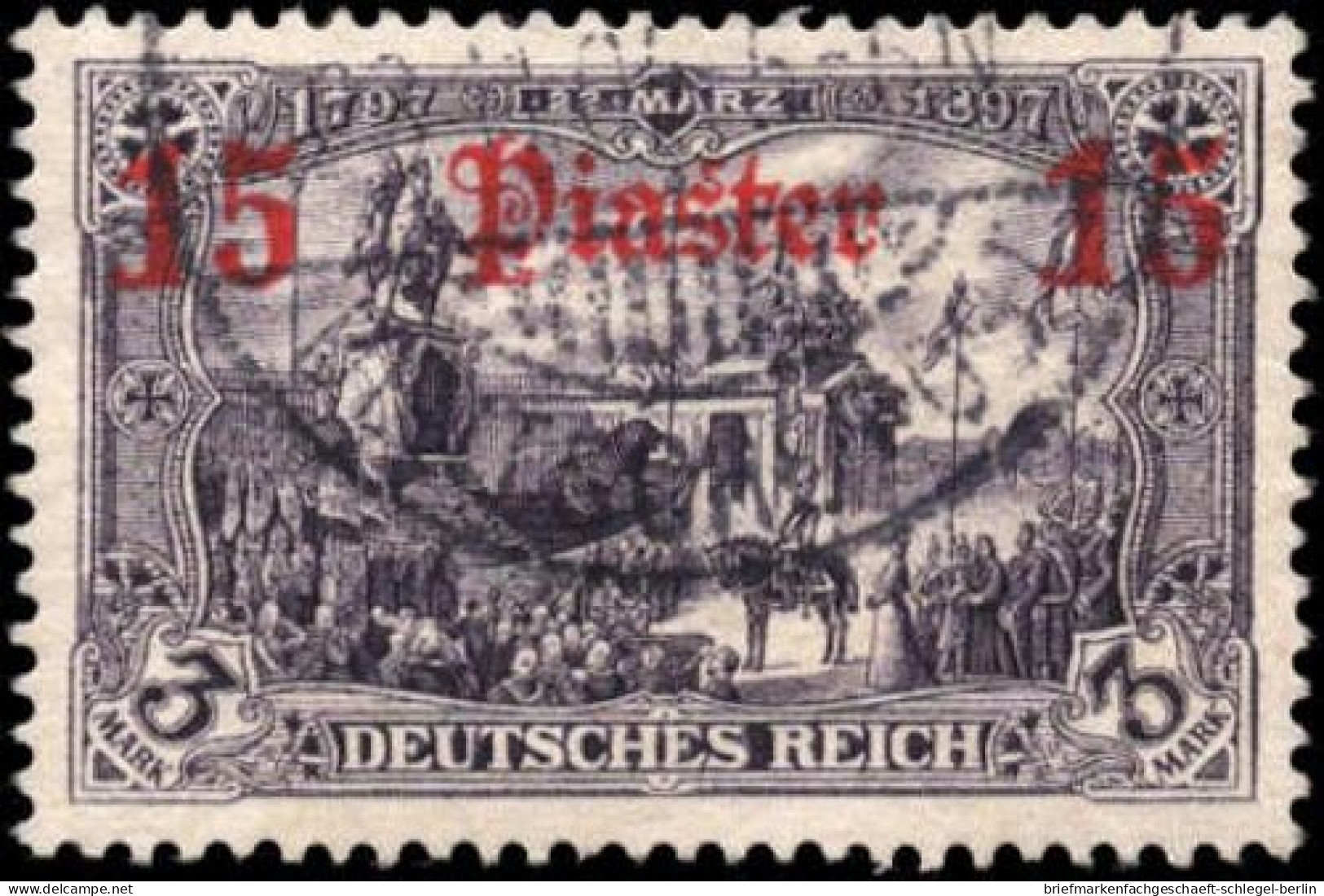 Deutsche Auslandspost Türkei, 1905, 34 B, Gestempelt - Marruecos (oficinas)