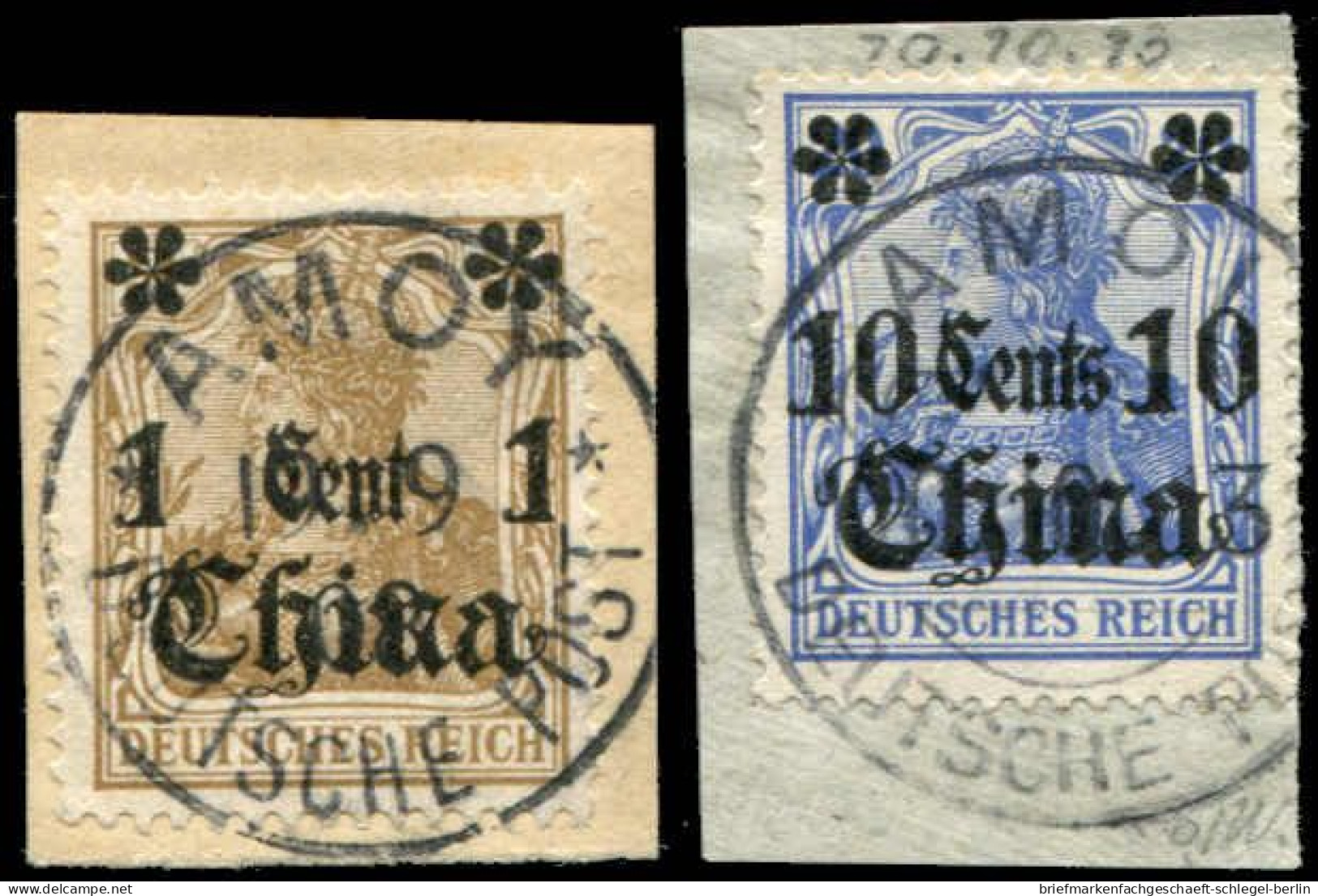 Deutsche Auslandspost China, 1908, Briefstück - China (offices)