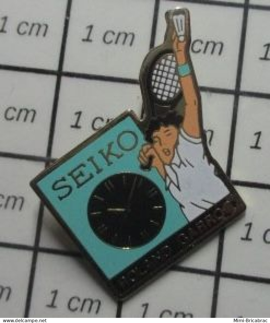 1110 Pin's Pins / Beau Et Rare / SPORTS / TENNIS MONTRE SEIKO HORLOGE - Tennis
