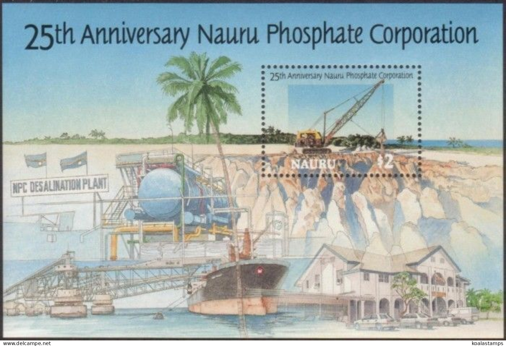 Nauru 1995 SG437 $2 Excavating Phosphate MS MNH - Nauru