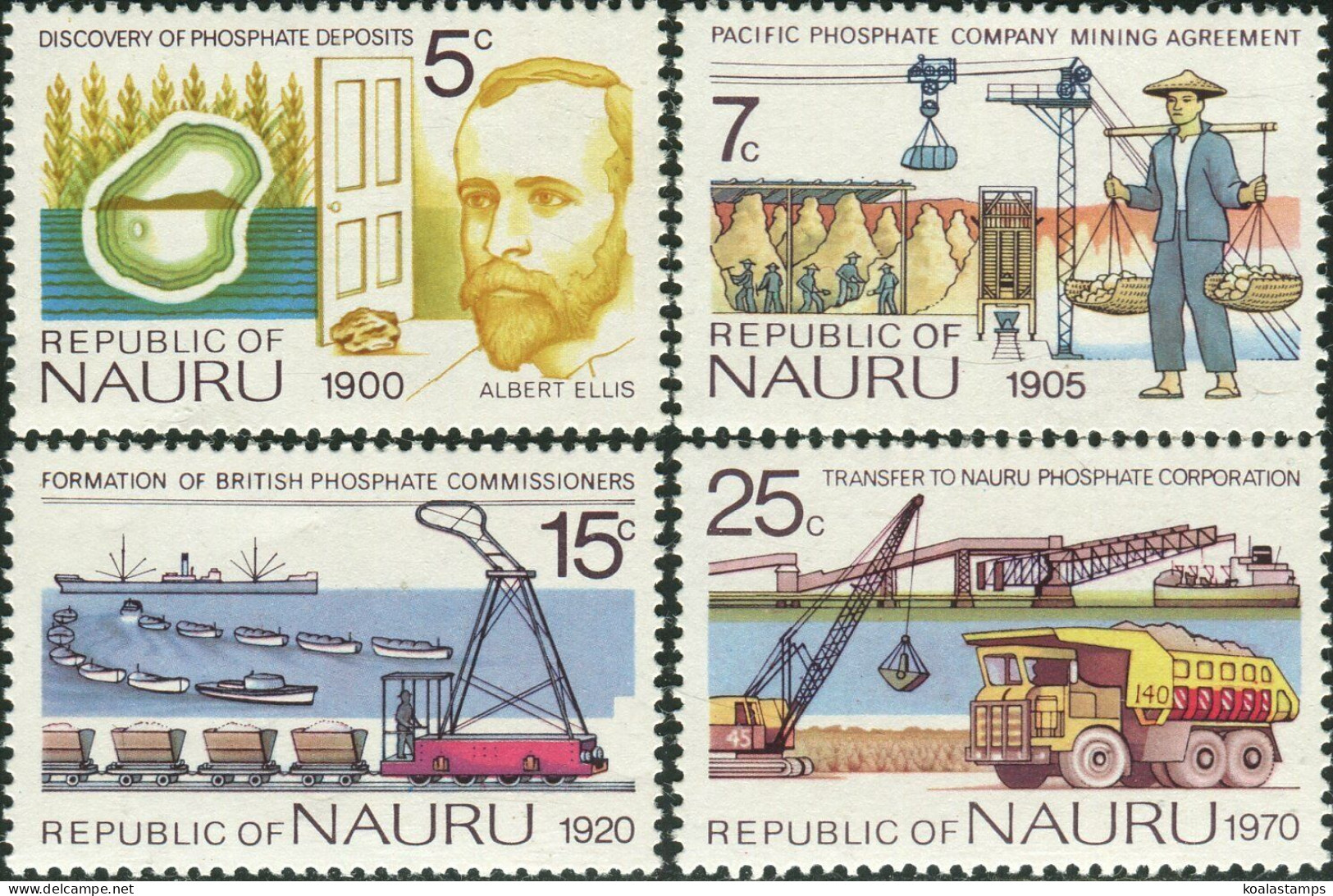 Nauru 1975 SG129-132 Phosphate Mining Set MNH - Nauru