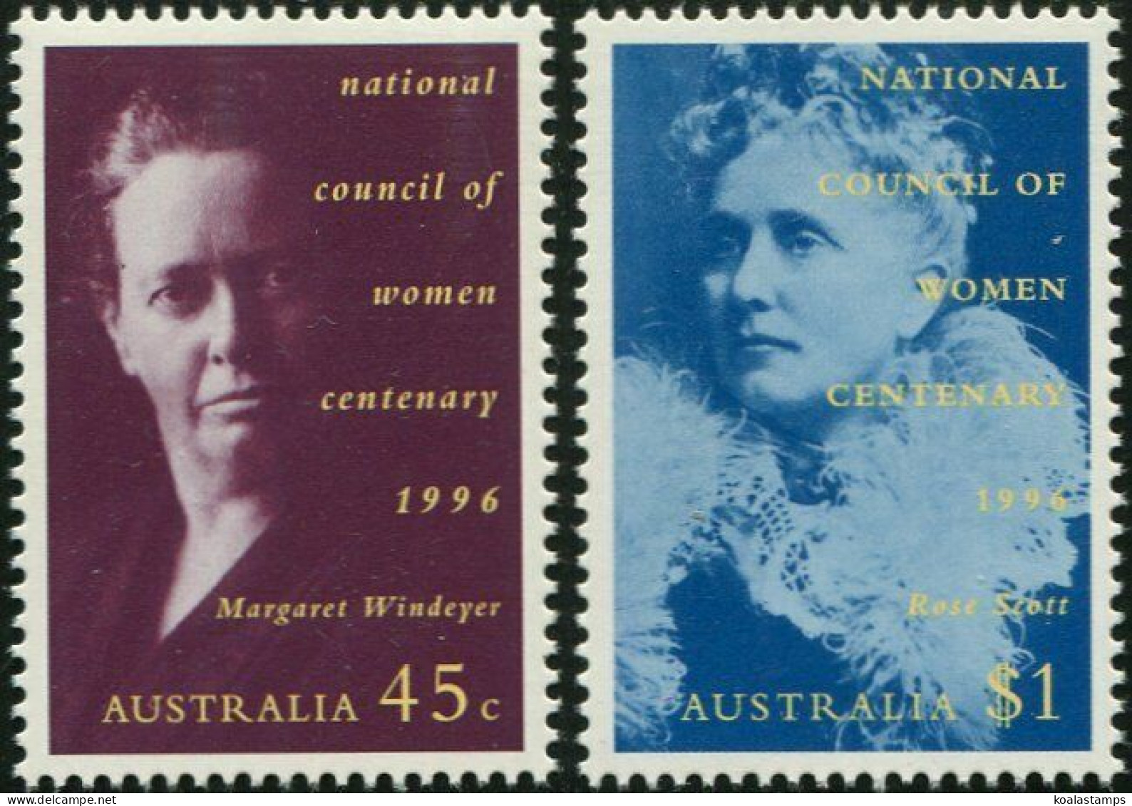 Australia 1996 SG1639-1640 National Council Of Women Set MNH - Autres & Non Classés