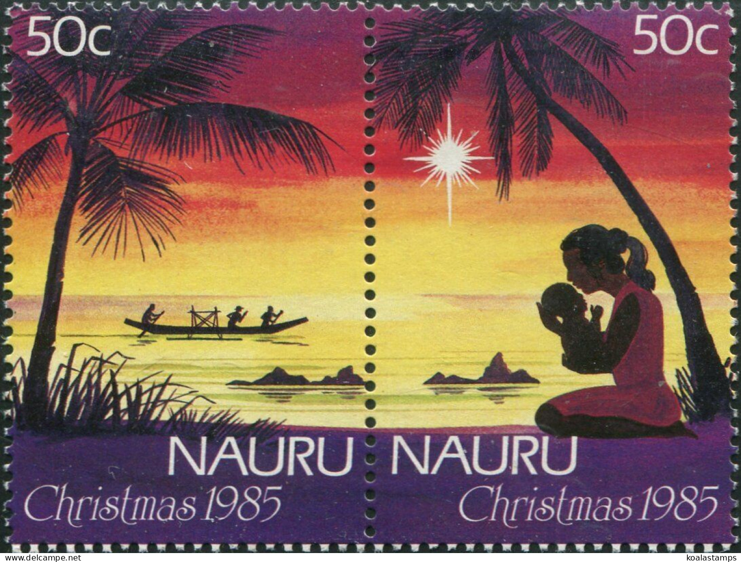 Nauru 1985 SG326a Christmas Pair MNH - Nauru