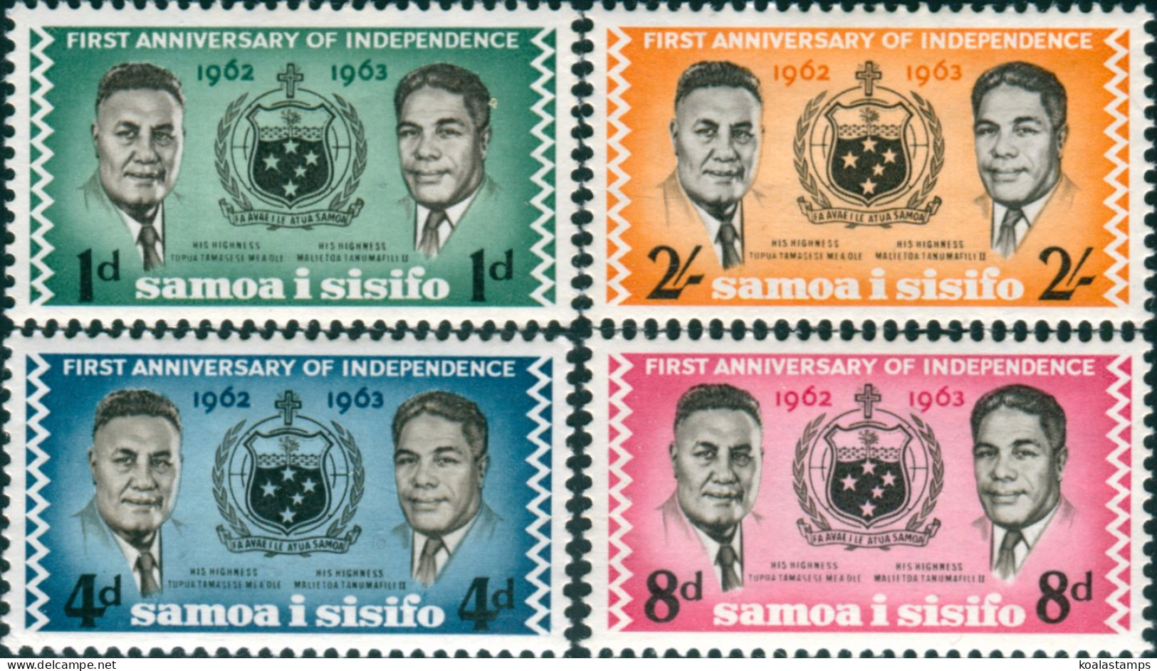 Samoa 1963 SG249-252 Independence Set MLH - Samoa