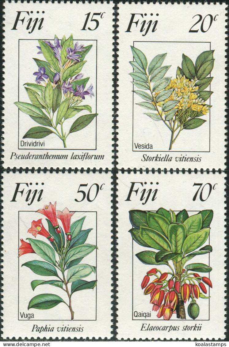 Fiji 1984 SG680-683 Flowers Set MNH - Fidji (1970-...)
