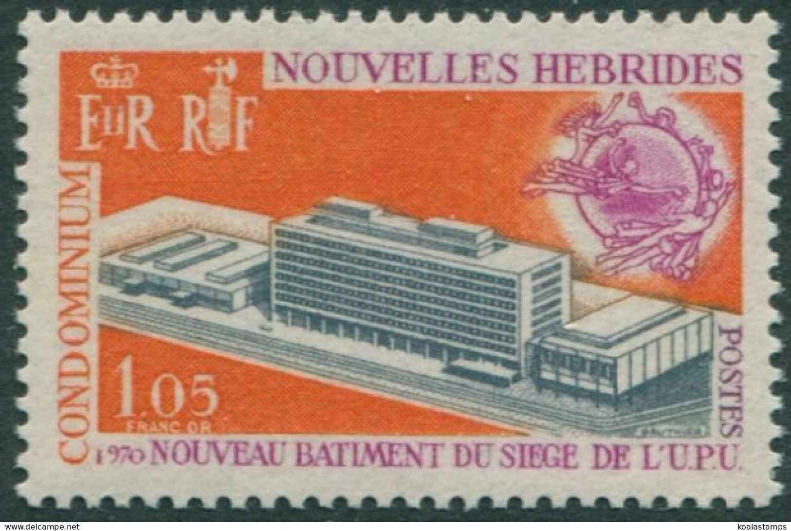 New Hebrides French 1970 SGF156 1f.05 UPU Headquarters MNH - Other & Unclassified