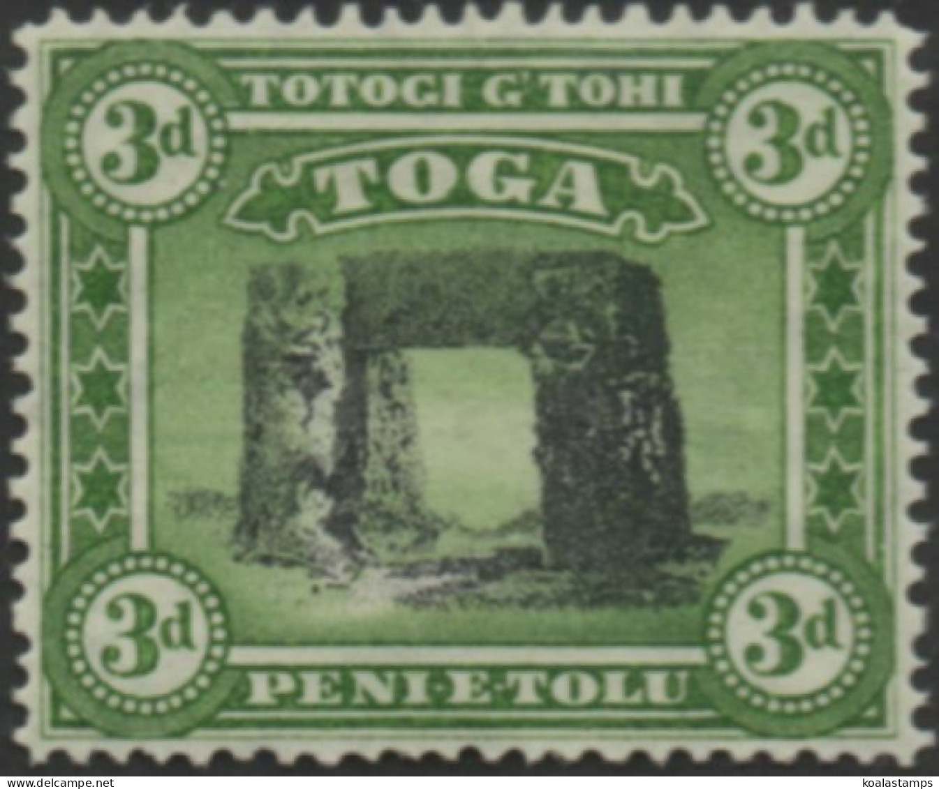 Tonga 1897 SG44a 3d Prehistoric Trilith At Haamonga MNH - Tonga (1970-...)