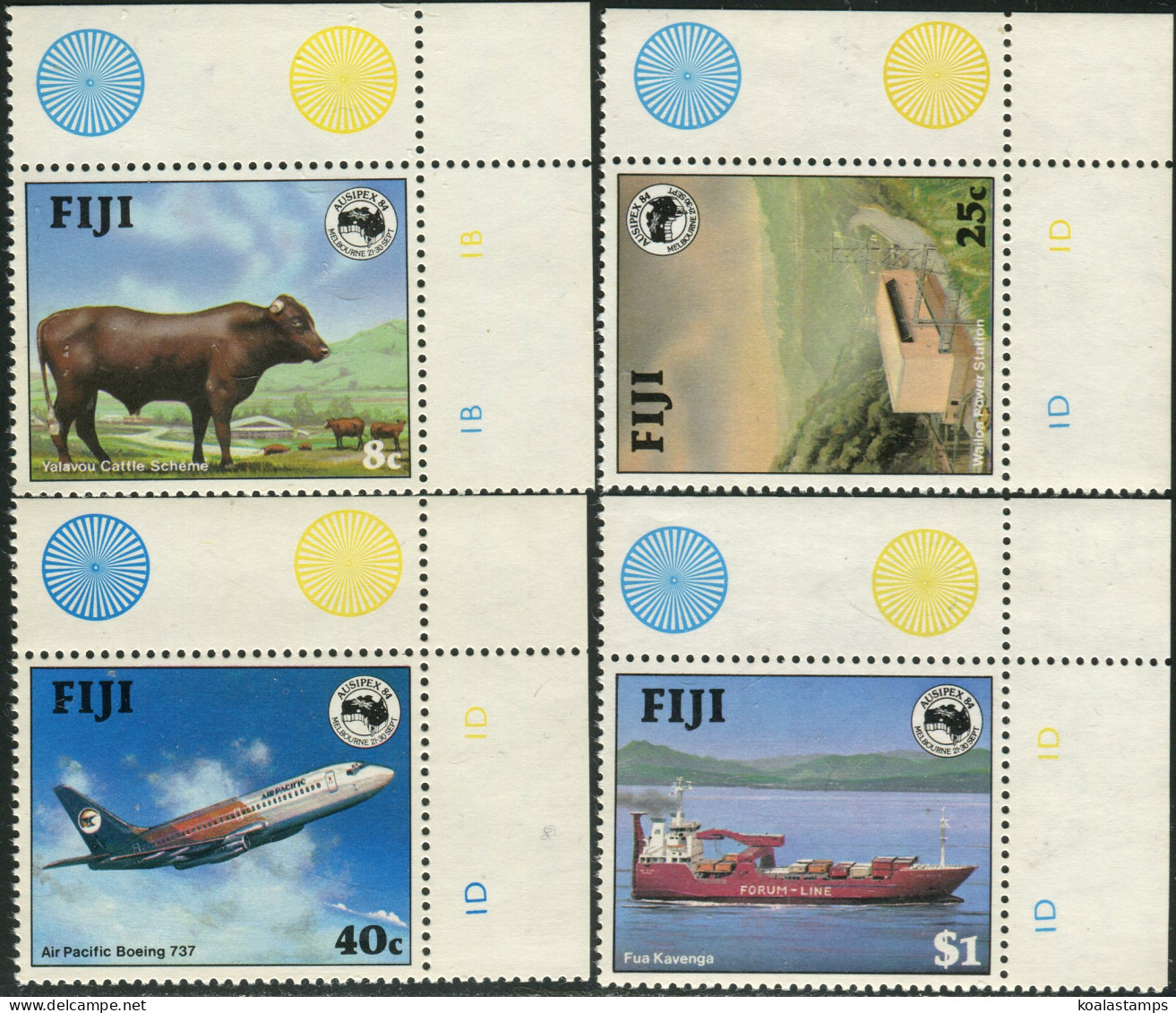 Fiji 1984 SG684-687 Ausipex Stamp Exhibition Set MNH - Fidji (1970-...)