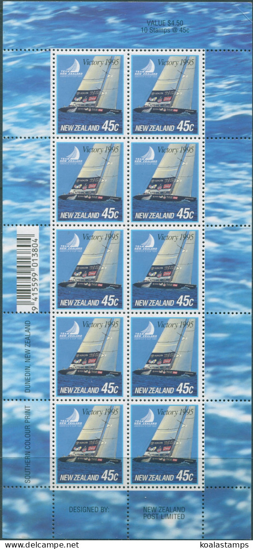 New Zealand 1995 SG1883 45c America's Cup Victory Sheet MNH - Sonstige & Ohne Zuordnung