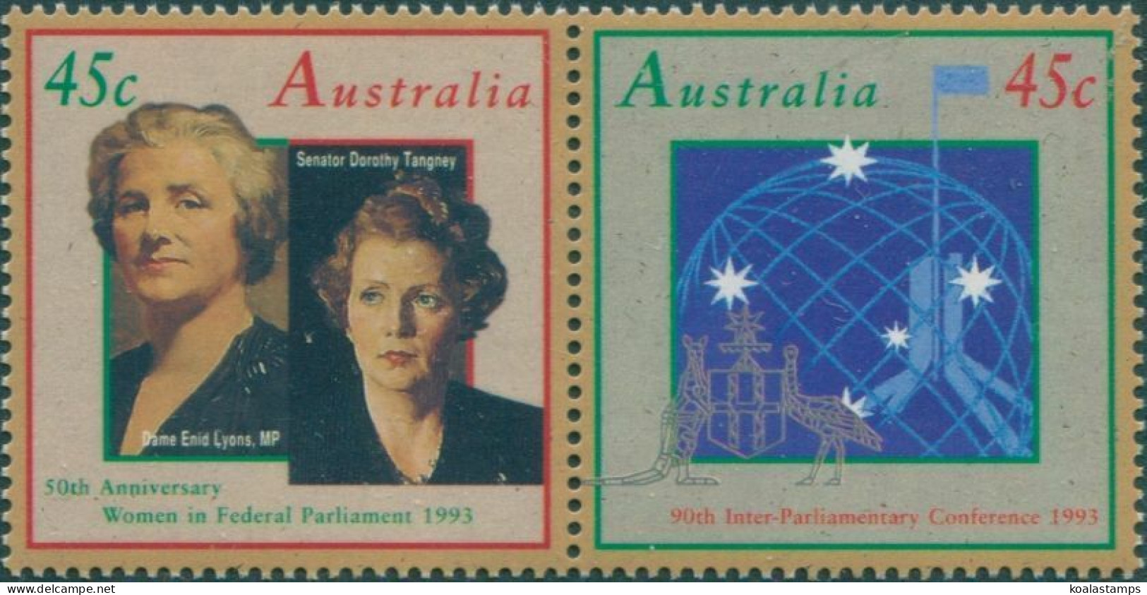 Australia 1993 SG1421-1422 Women In Parliament Pair MNH - Autres & Non Classés