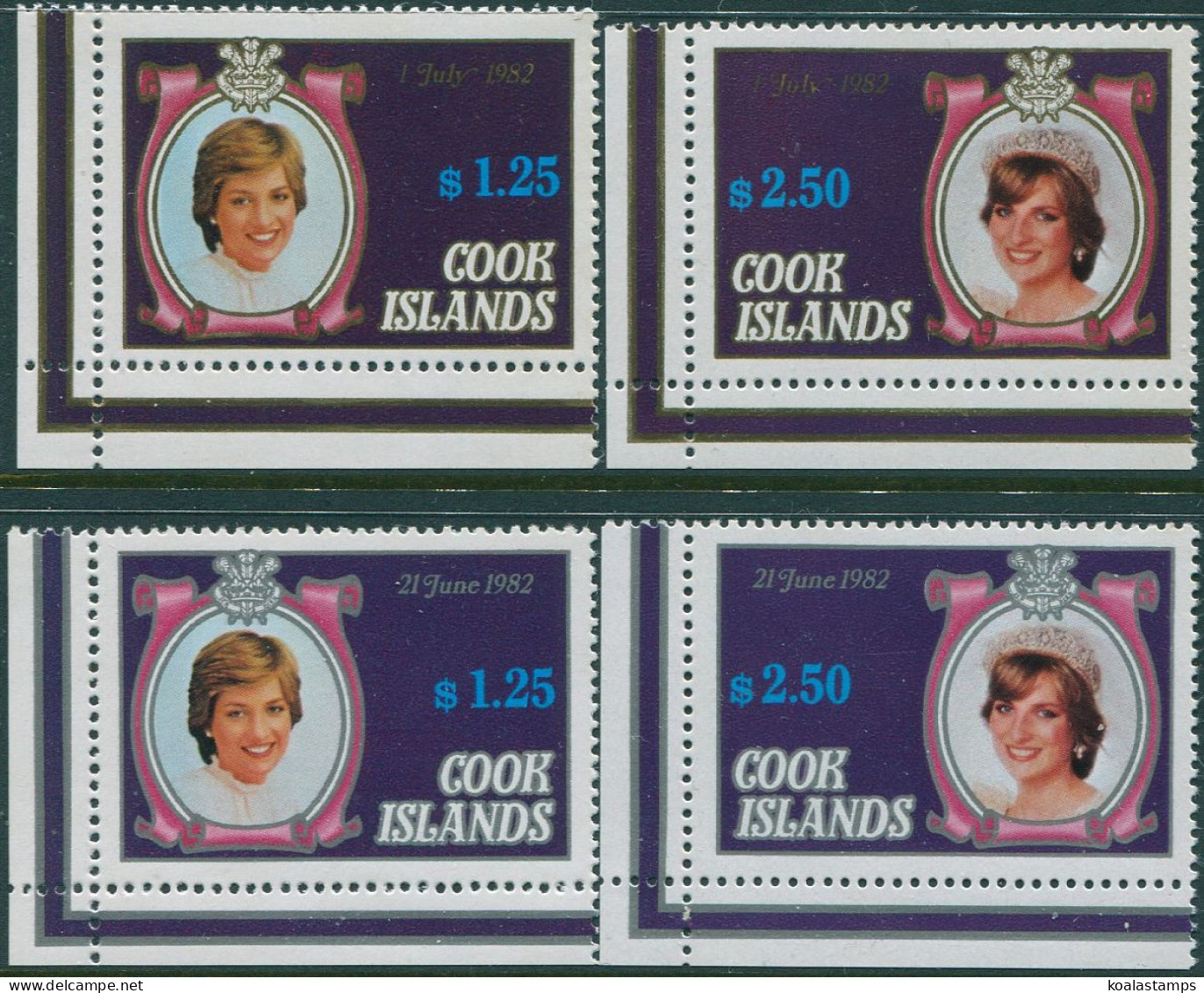 Cook Islands 1982 SG834-846 Diana Birthday And Prince William MLH - Cookeilanden