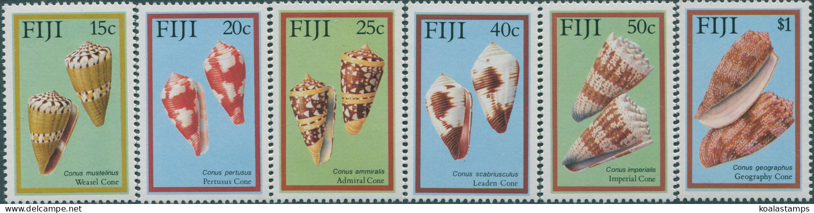 Fiji 1987 SG751-756 Cone Shells Set MNH - Fidji (1970-...)