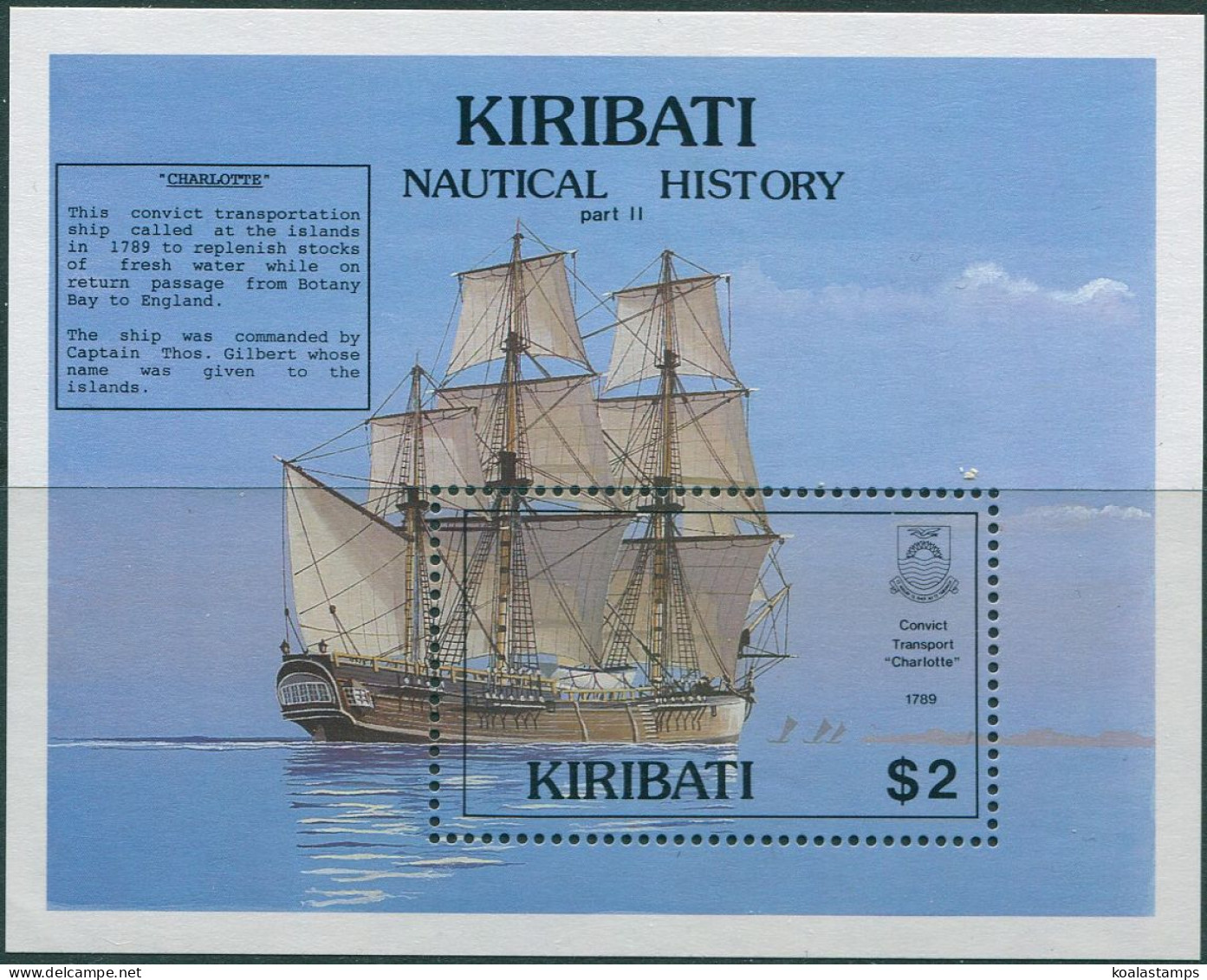 Kiribati 1990 SG347 Nautical History MS MNH - Kiribati (1979-...)