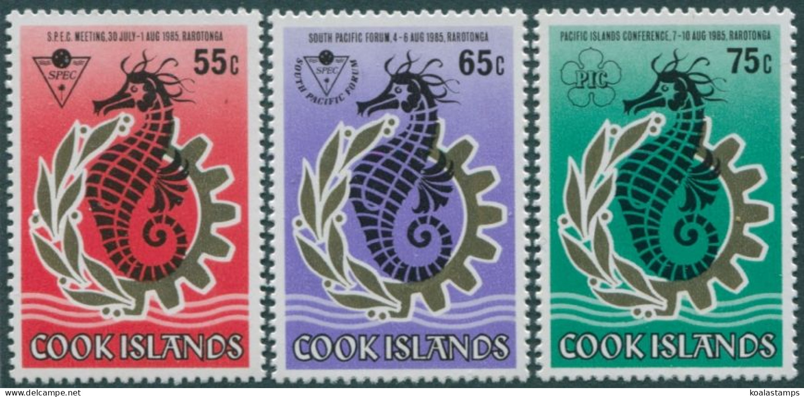Cook Islands 1985 SG1048-1050 Pacific Conference Set MNH - Cookeilanden
