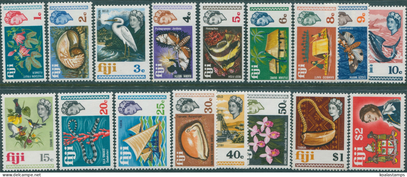 Fiji 1969 SG391-407 Decimal Currency Definitives Set MNH - Fiji (1970-...)