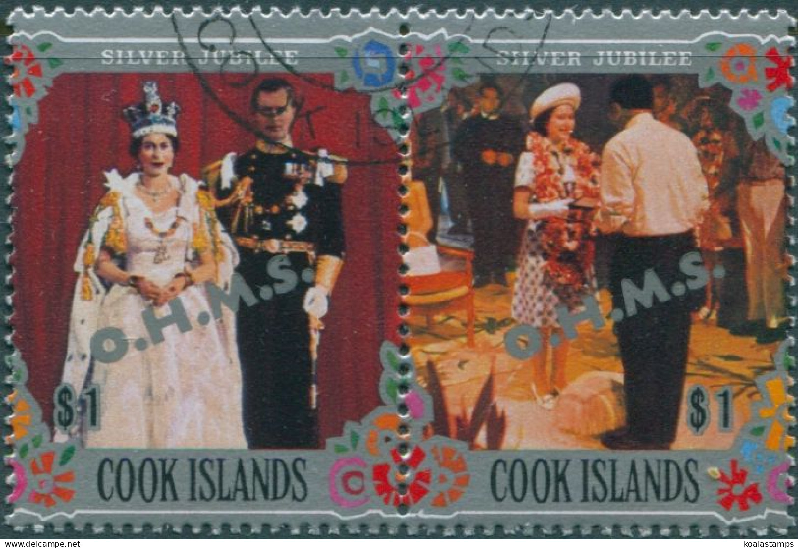 Cook Islands OHMS 1978 SGO27-O28 Royal Visit Pair CTO - Cook