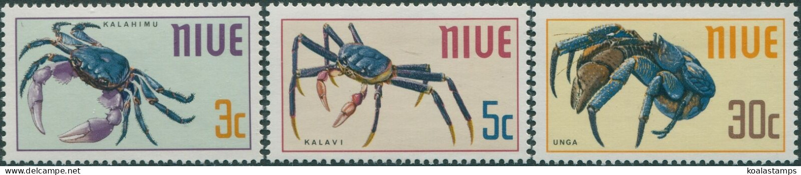 Niue 1970 SG151-153 Edible Crabs Set MNH - Niue