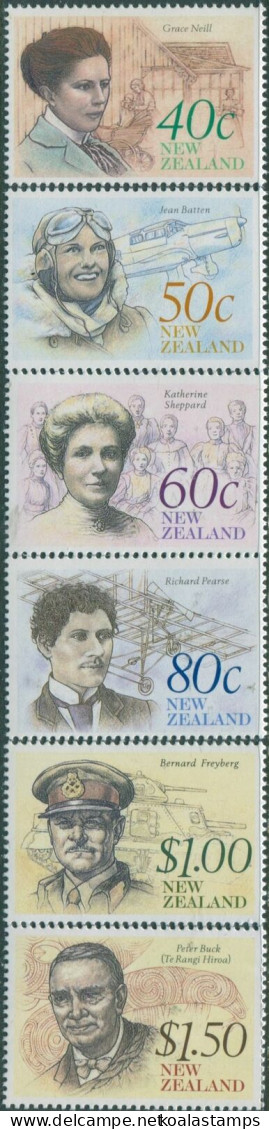 New Zealand 1990 SG1548-1553 Famous New Zealanders MNH - Other & Unclassified