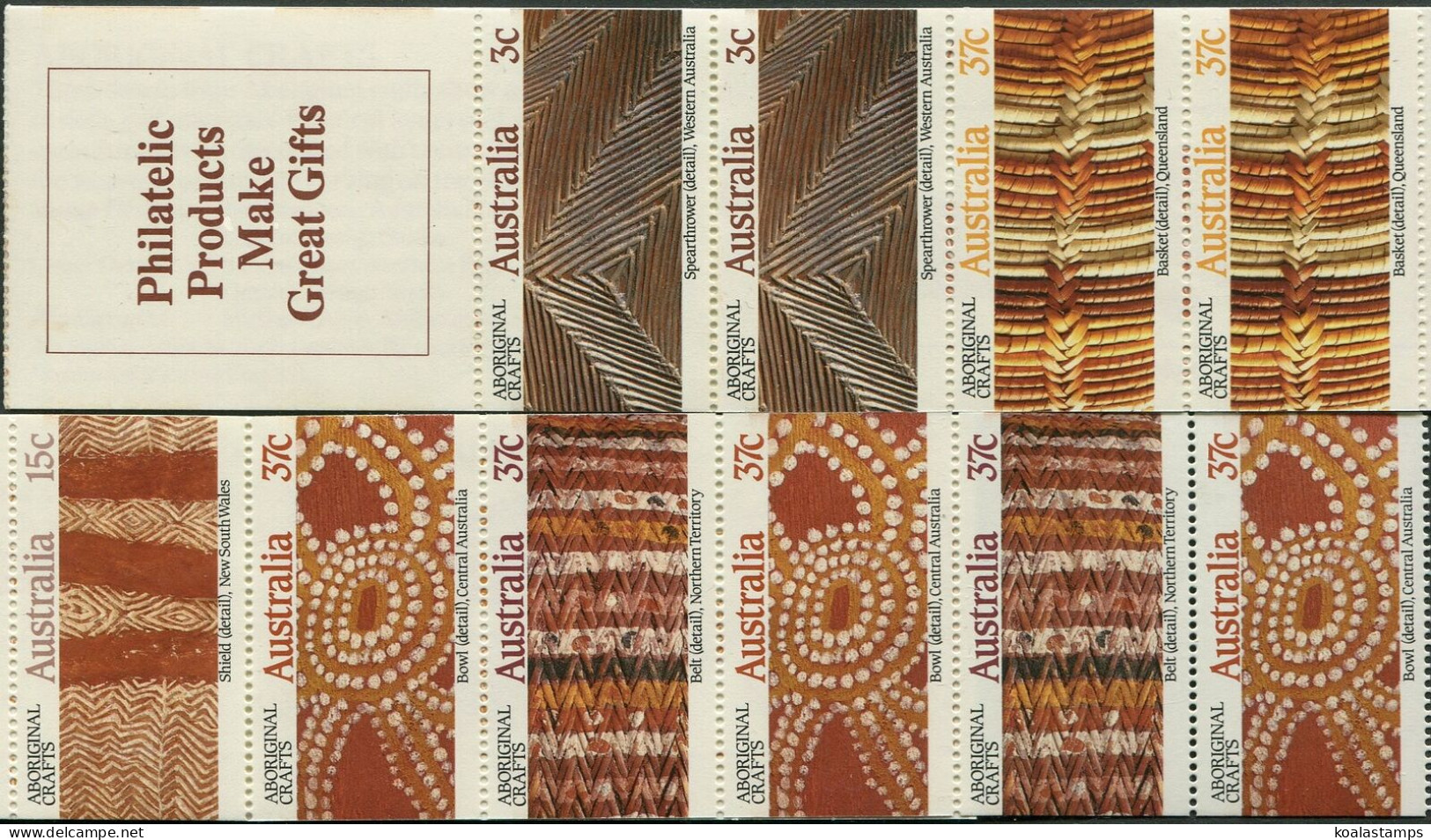 Australia Booklet 1987 SG1093 Aboriginal Crafts Both Booklets MNH - Altri & Non Classificati
