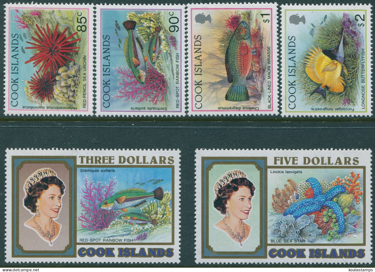 Cook Islands 1992 SG1269-1274 85c To $5 Marine Life MNH - Cookeilanden