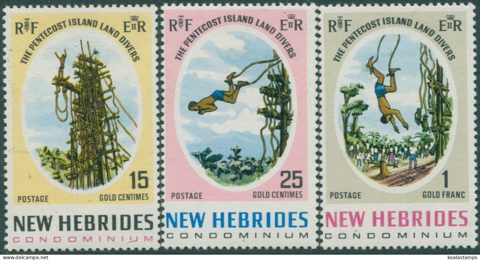 New Hebrides 1969 SG138-140 Land Divers Set MNH - Sonstige & Ohne Zuordnung