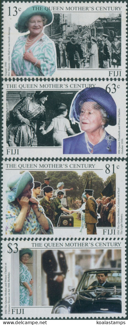 Fiji 1999 SG1059-1062 Queen Mother Set MNH - Fiji (1970-...)