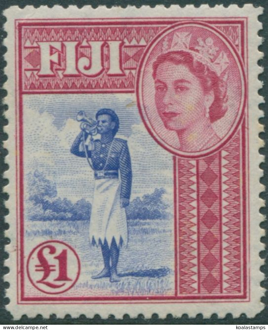 Fiji 1954 SG295 £1 Police Bugler QEII MNH - Fiji (1970-...)