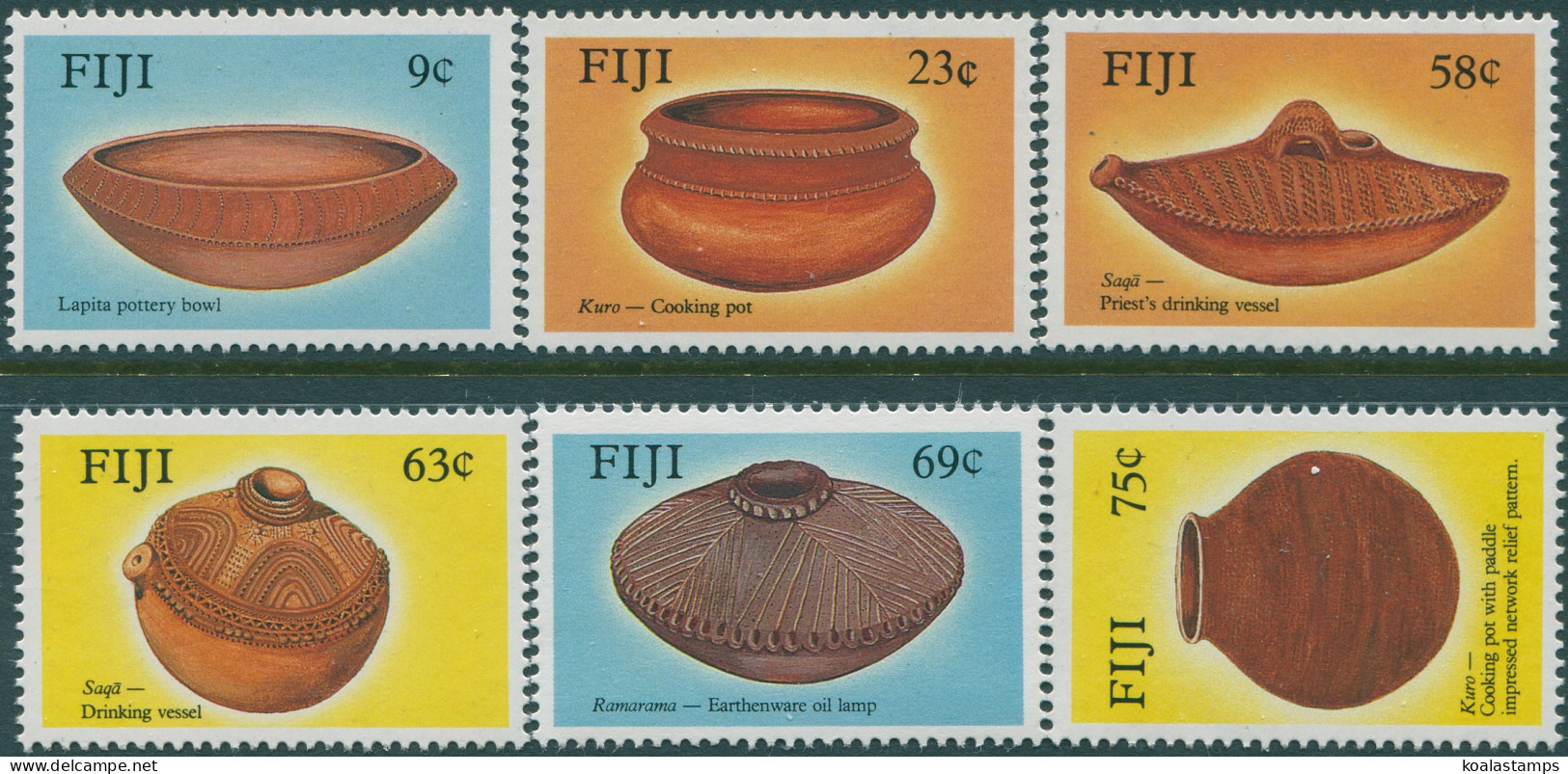 Fiji 1988 SG772-777 Ancient Potteries Set MNH - Fidji (1970-...)