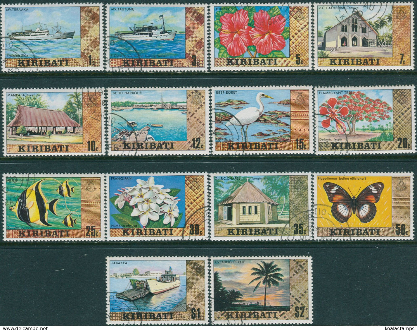 Kiribati 1980 SG121-134 Scenes To $2 No Wmk FU - Kiribati (1979-...)