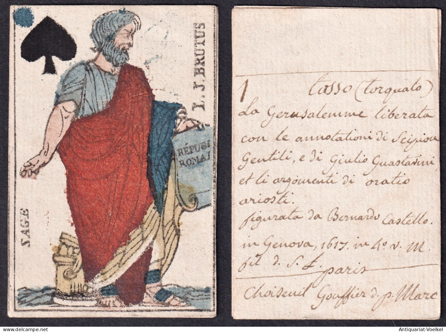 (Pik-König) - King Of Spades / Roi De Pique / Playing Card Carte A Jouer Spielkarte Cards Cartes - Oud Speelgoed