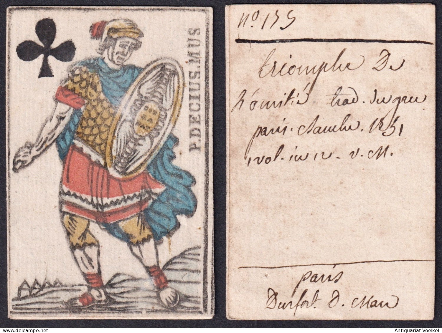 (Kreuz-König) - King Of Clubs / Roi De Trèfle / Playing Card Carte A Jouer Spielkarte Cards Cartes - Oud Speelgoed