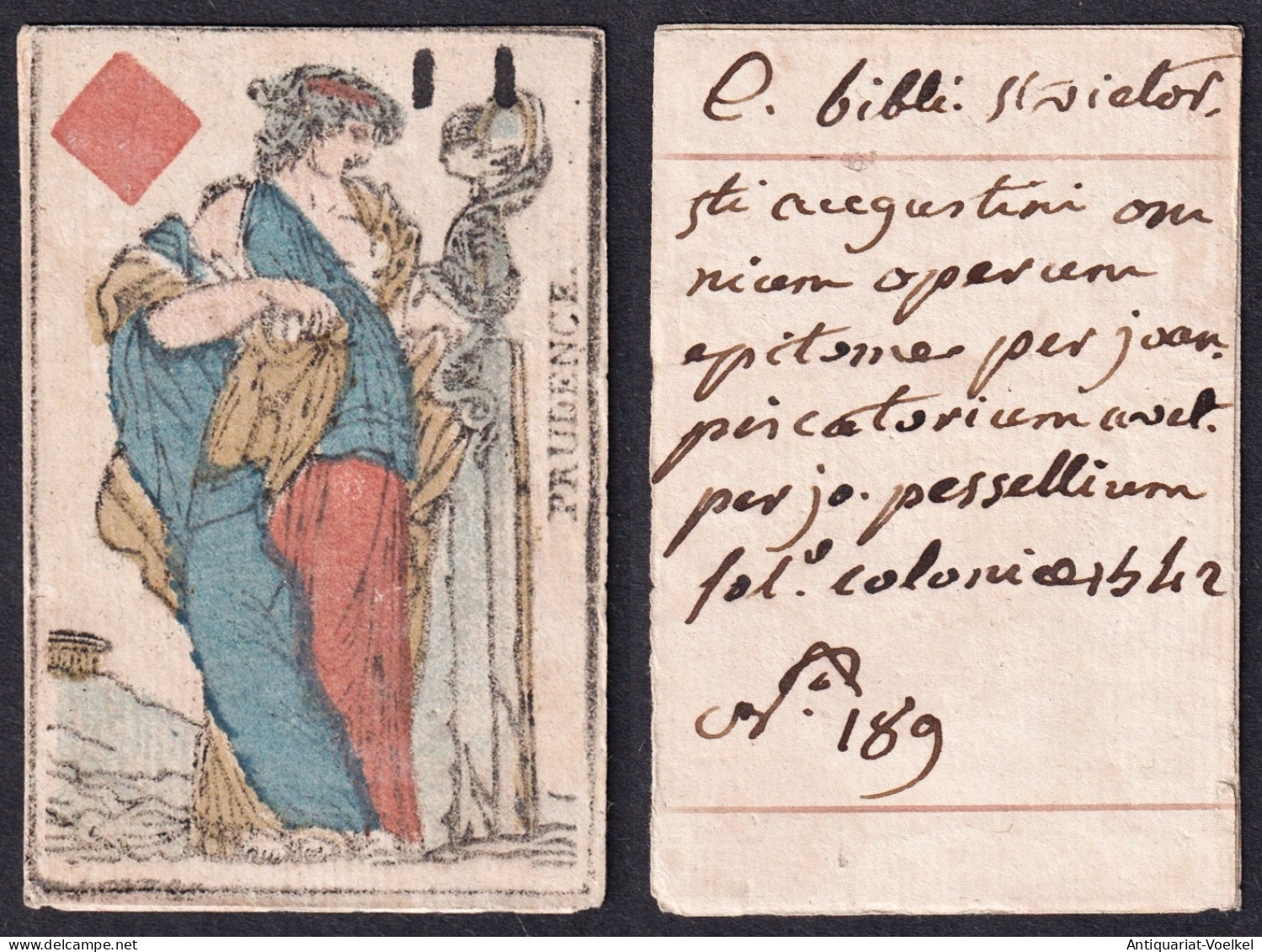 (Karo-Dame) - Queen Of Diamonds / Reine De Carreau / Playing Card Carte A Jouer Spielkarte Cards Cartes - Oud Speelgoed